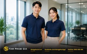 Mẫu áo đồng phục polo tay suông thoáng và thoải mái