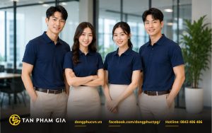 Mẫu áo phông đồng phục polo tay ngắn đẹp