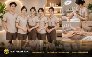 Áo thun đồng phục spa, thẩm mỹ viện, tiệm nails