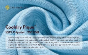 Chi tiết sợi vải dệt trên vải CoolDry Pique™