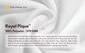 Chi tiết sợi vải dệt trên vải Royal Pique™