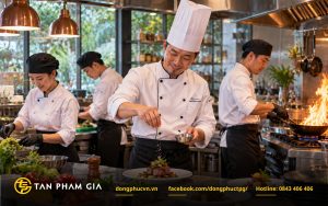 Đồng phục đầu bếp và phụ bếp nhà hàng