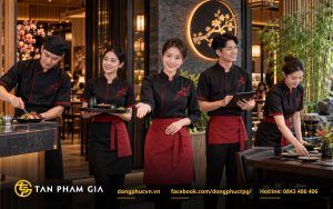 Đồng phục nhà hàng phải đồng bộ với concept màu sắc thương hiệu