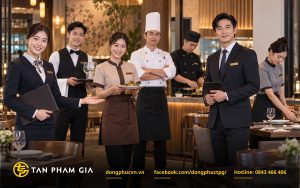 Đồng phục nhân viên nhà hàng giúp phân rõ vị trí bộ phận