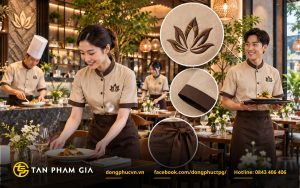 Logo đồng phục nhà hàng sắc nét, nổi bật