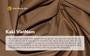 Thông tin chất liệu vải Kaki Việt Nam