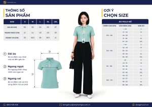 Bảng size áo polo đồng phục nữ