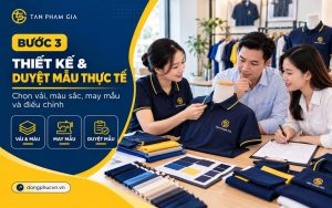 Bước 3: Thiết kế, may mẫu và xác nhận mẫu sản xuất