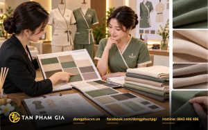 Chi phí may đồng phục Spa sẽ dựa vào chất lượng vải được chọn