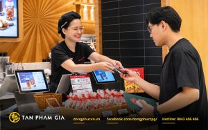 Đồng phục nhân viên thu ngân quán cà phê