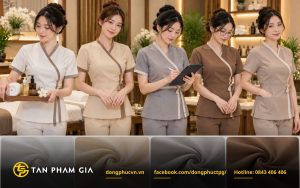 Đồng phục spa màu trung tính