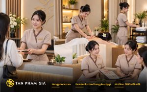 Nhân viên Spa mặc đồng phục thống nhất, chuyên nghiệp