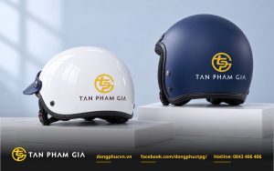 Nón bảo hiểm in logo làm quà tặng quảng cáo
