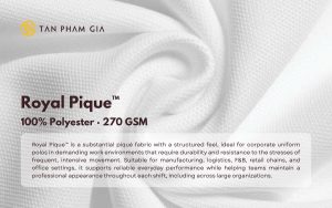 Royal Pique fabric knit detail