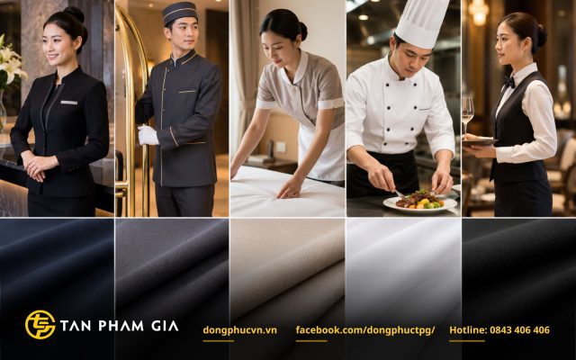 Chất liệu vải may đồng phục khách sạn phù hợp từng bộ phận