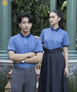 áo thun đồng phục màu xanh tím