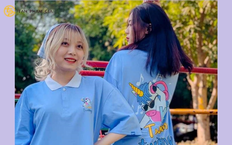 Áo đồng phục lớp màu xanh dương