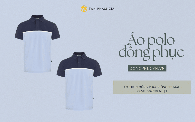 Đồng phục công ty màu xanh dương nhạt