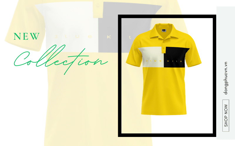 Áo polo đồng phục màu vàng cúc