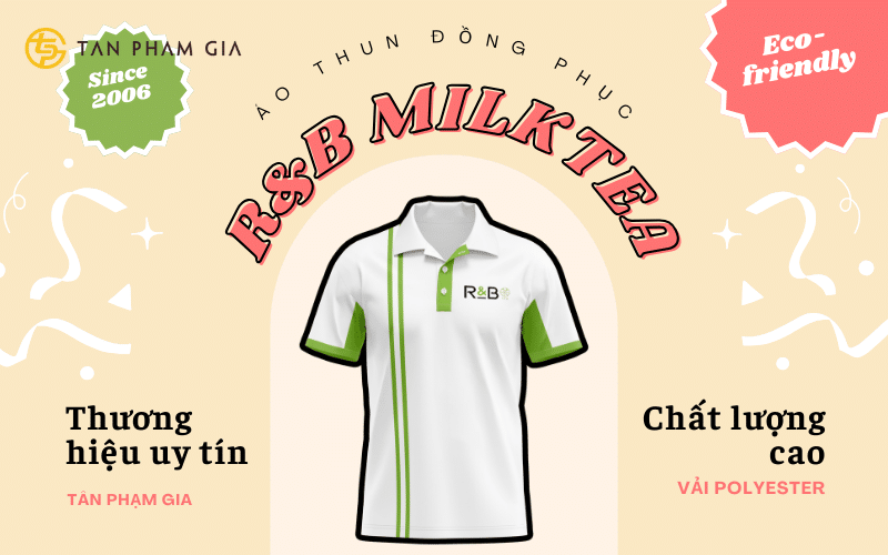 Áo thun đồng phục trà sữa R&B