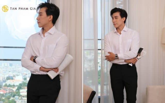 Áo sơ mi trắng đồng phục công sở