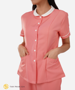 Đồng phục spa màu cam hồng