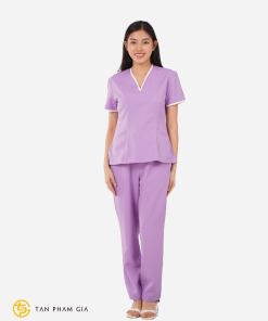 Đồng phục spa màu tím