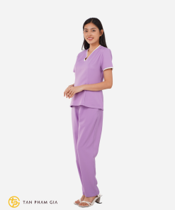 Đồng phục spa màu tím