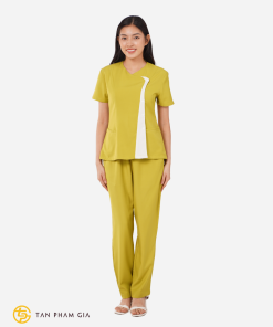 Đồng phục spa màu xanh lá