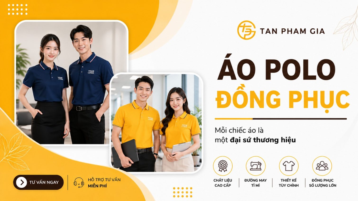 Áo polo đồng phục doanh nghiệp may theo yêu cầu