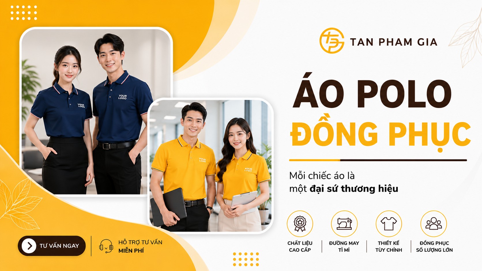 Áo polo đồng phục doanh nghiệp may theo yêu cầu