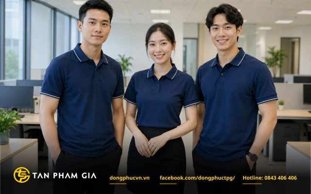 Mẫu áo đồng phục polo dáng suông vừa vặn (Regular-fit)