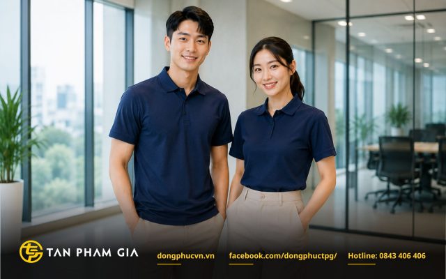 Mẫu áo đồng phục polo tay suông