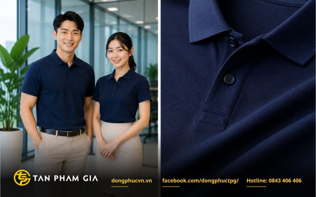 Mẫu áo đồng phục polo vải Cotton Pima