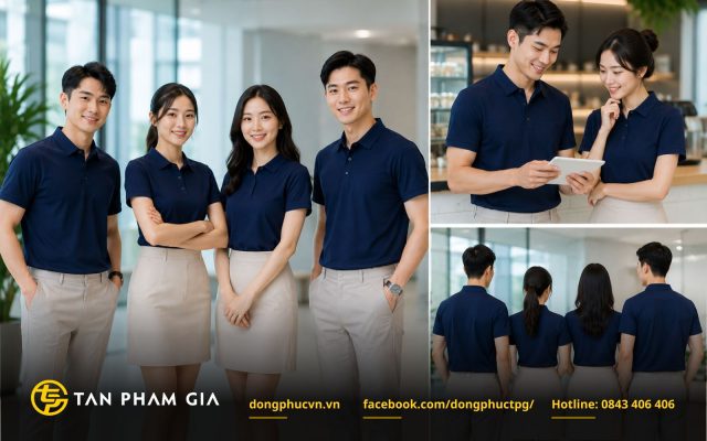 Mẫu áo phông đồng phục polo cổ sơ mi (Shirt Collar)
