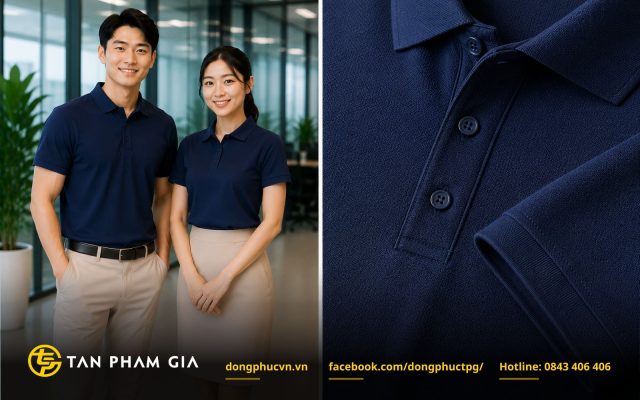 Mẫu áo phông đồng phục polo vải Pique (Vải cá sấu)