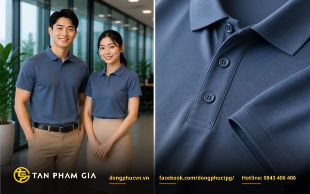 Mẫu áo phông đồng phục polo vải Rayon/Viscose
