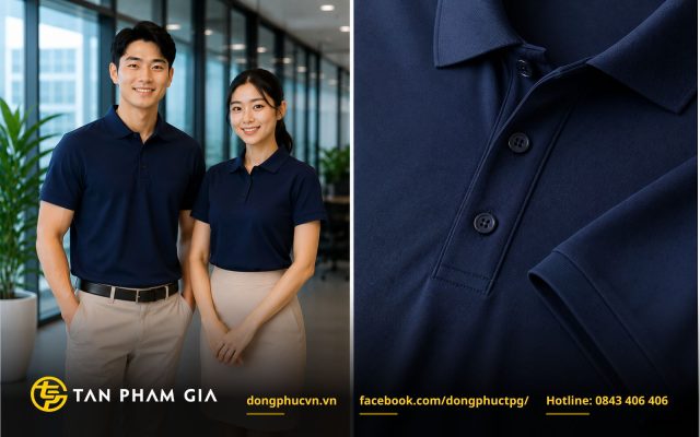 Mẫu áo thun polo đồng phục vải Jersey (Thun trơn)