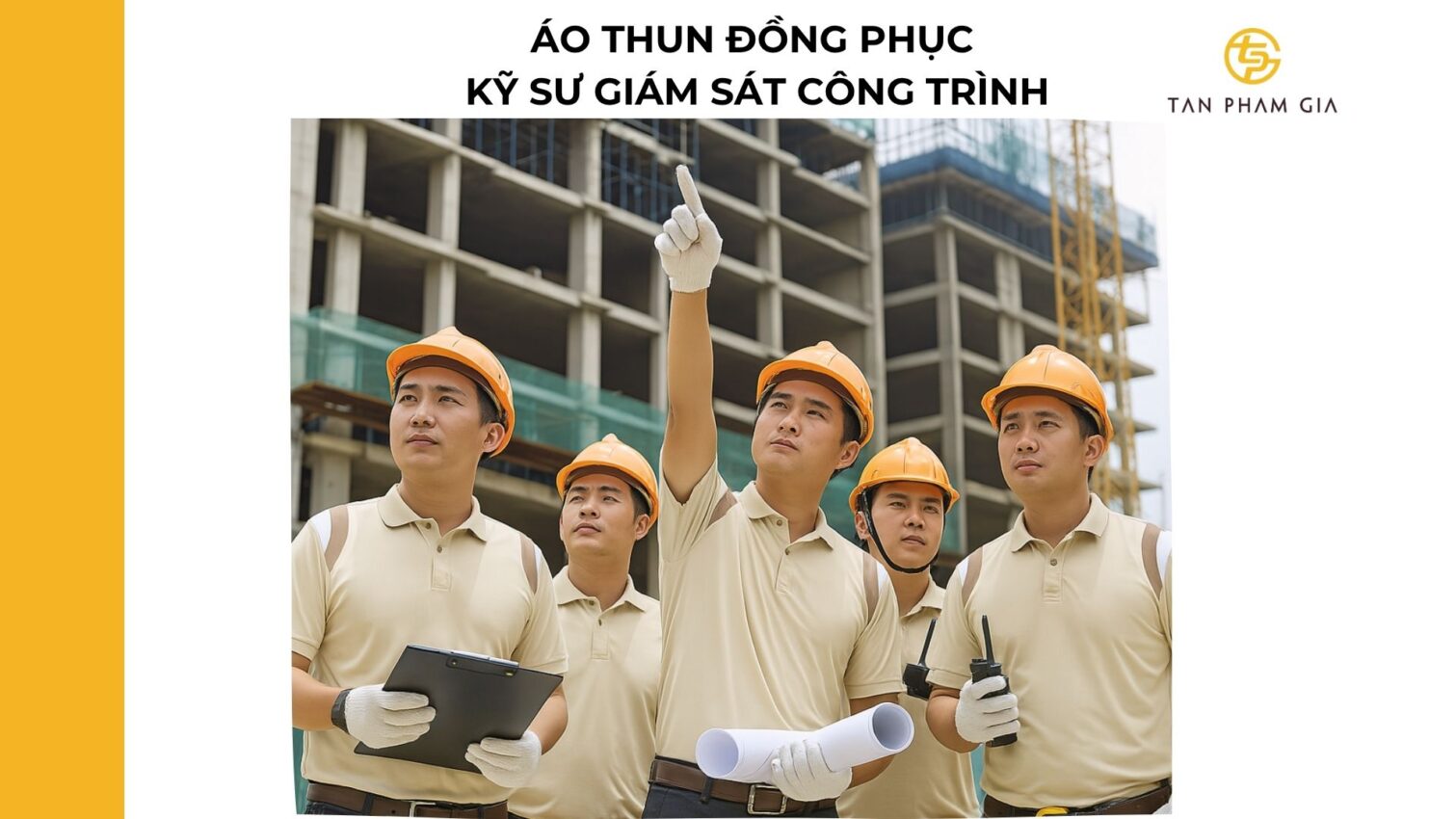 Mẫu áo thun đồng phục cho Kỹ sư giám sát công trình