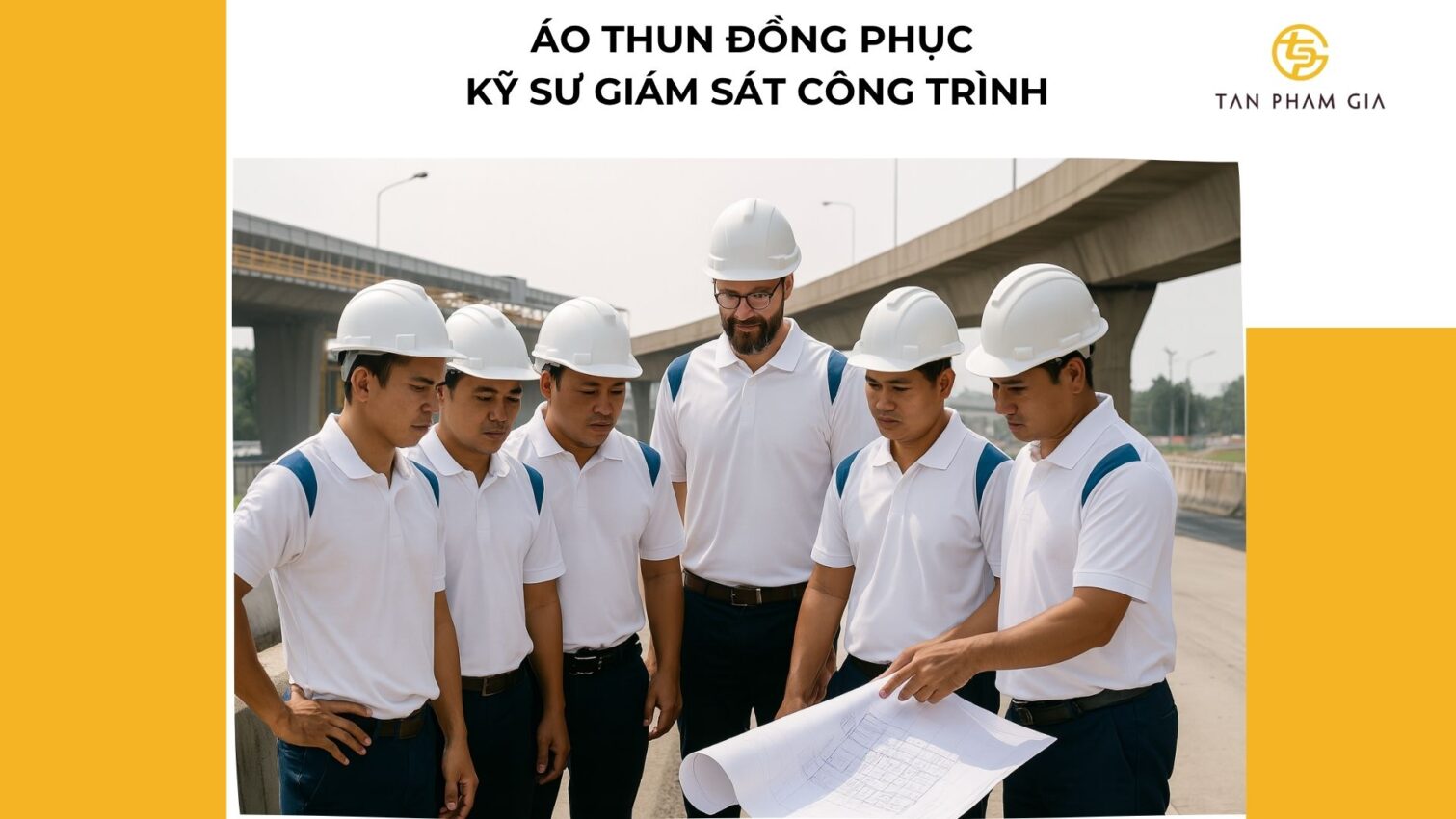 Mẫu áo thun đồng phục cho Kỹ sư giám sát công trình