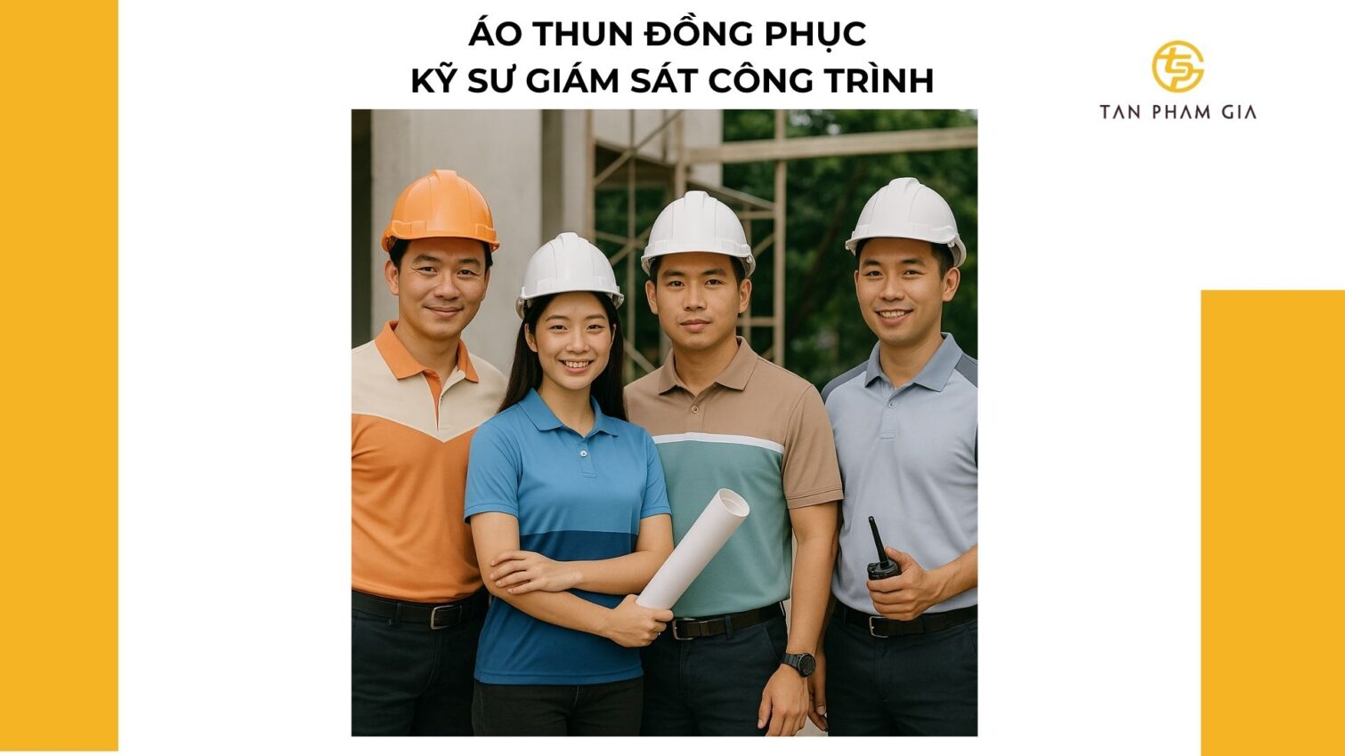 Mẫu áo thun đồng phục cho Kỹ sư giám sát công trình