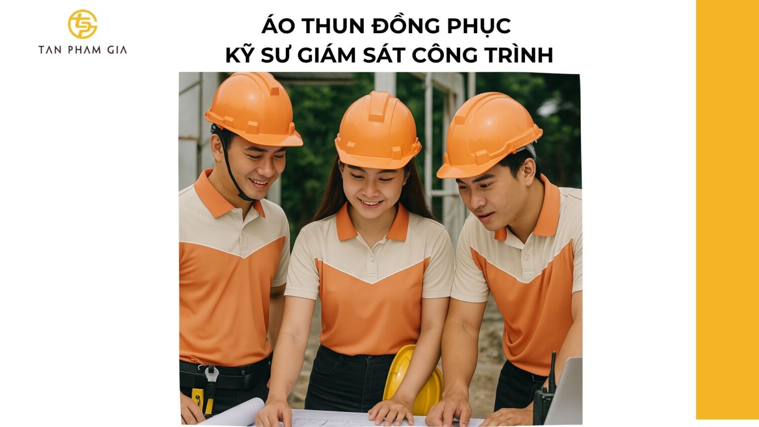Mẫu áo thun đồng phục cho Kỹ sư giám sát công trình