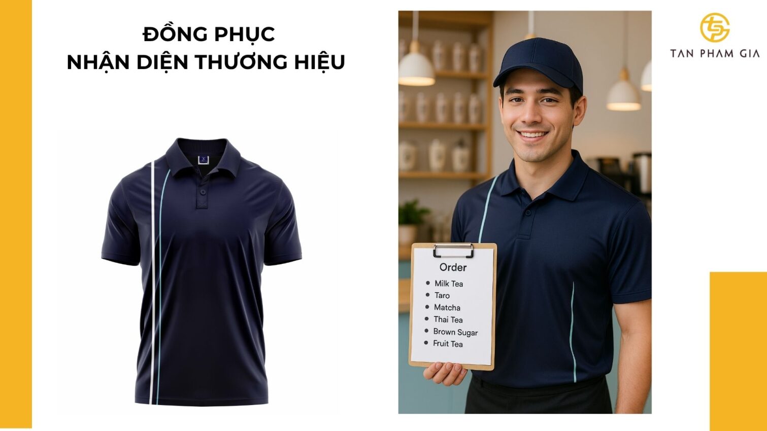 top mẫu đồng phục cho quán cà phê - trà sữa đẹp nhất