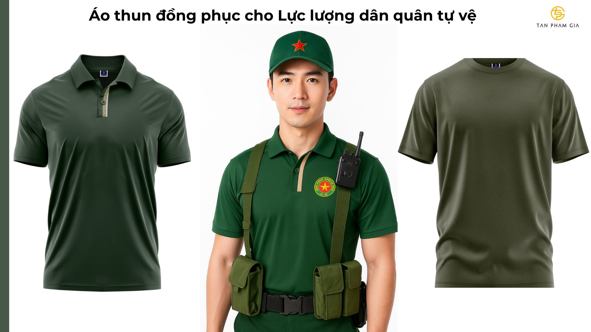 mẫu áo thun đồng phục cho Lực lượng dân quân tự vệ
