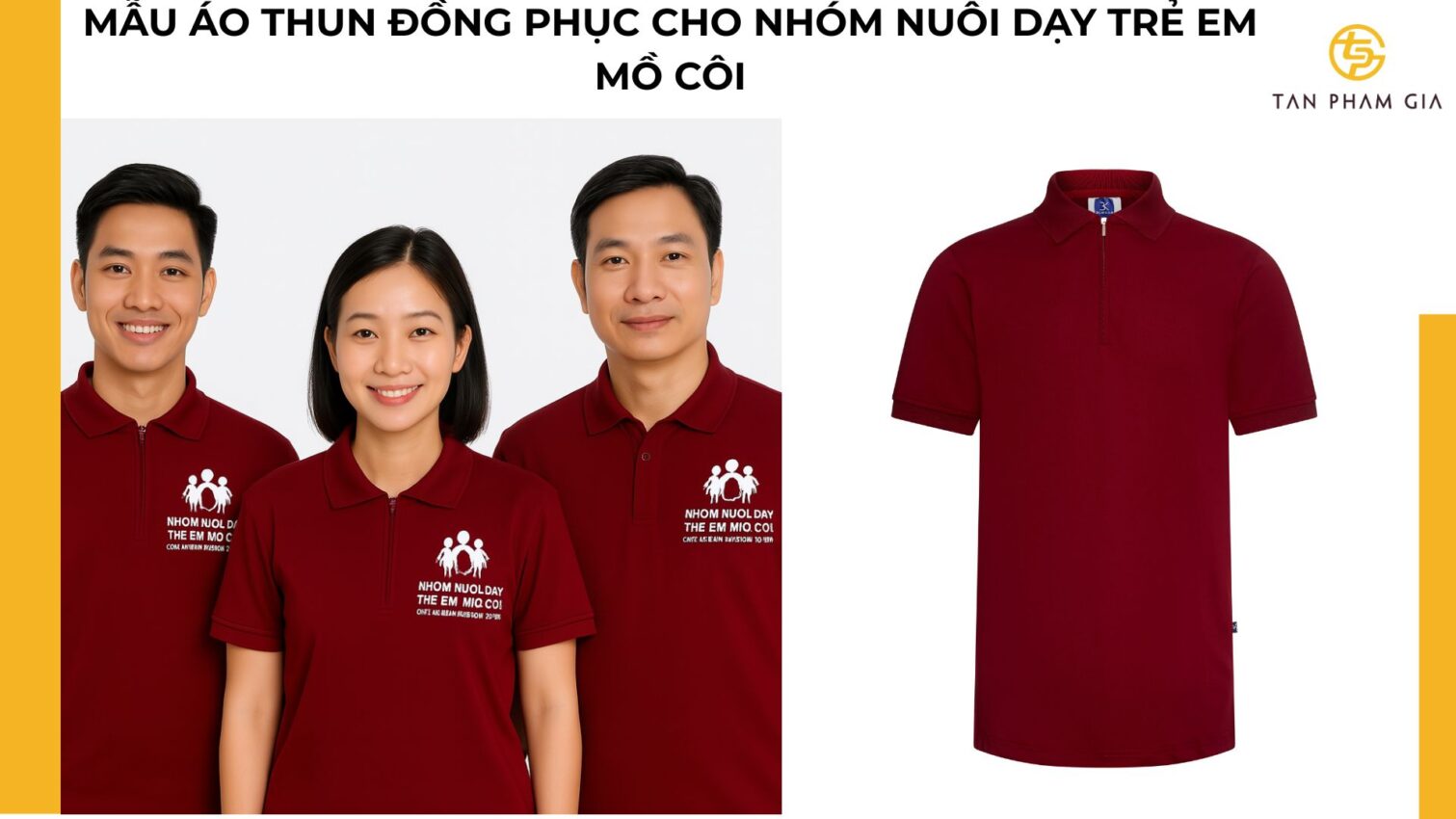 Mẫu áo thun đồng phục cho Nhóm nuôi dạy trẻ em mồ côi