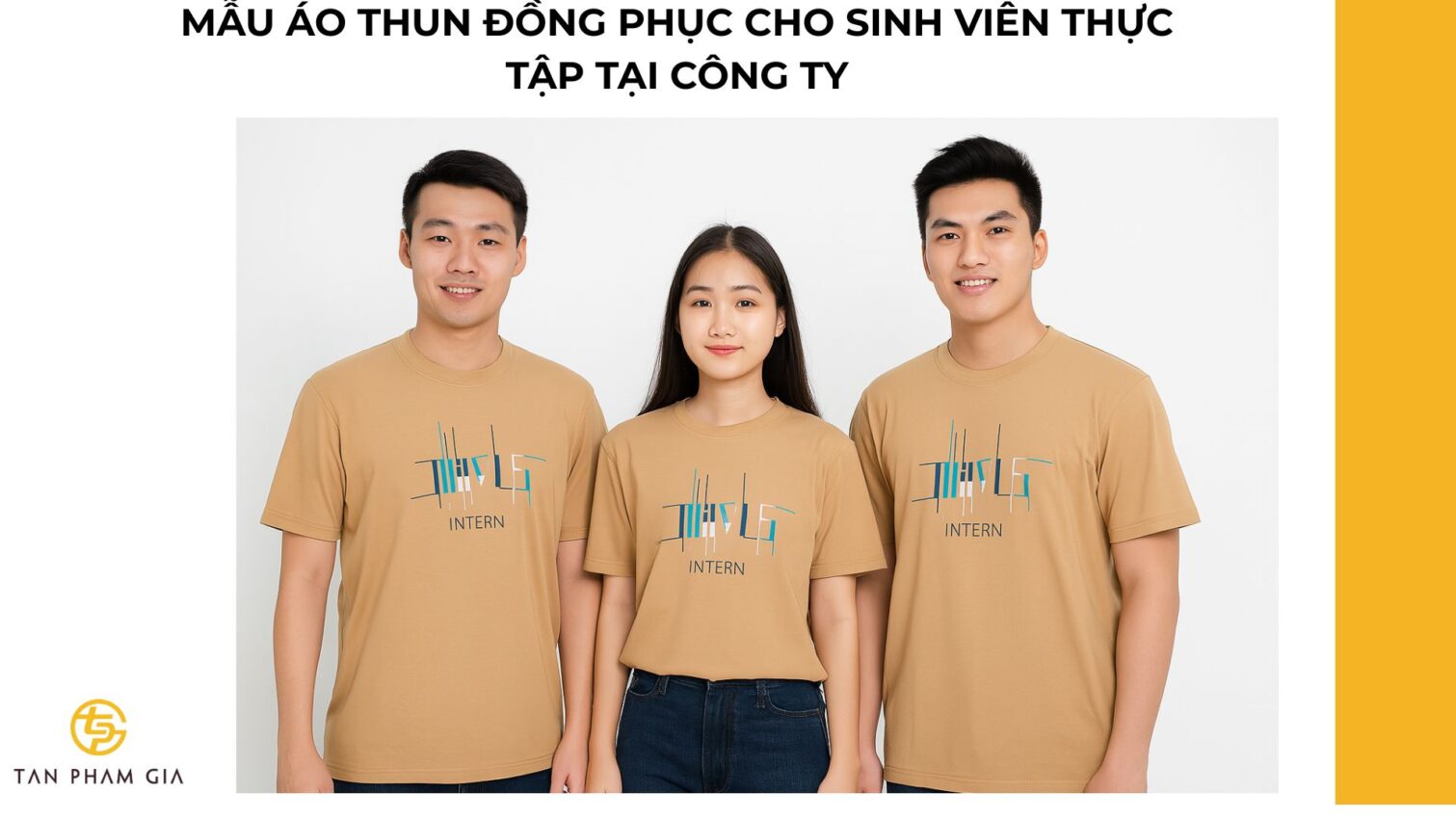Mẫu áo thun đồng phục cho Sinh viên thực tập tại công ty