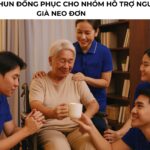 Mẫu áo thun đồng phục cho Nhóm hỗ trợ người già neo đơn Mẫu áo thun đồng phục cho Nhóm hỗ trợ người già neo đơn