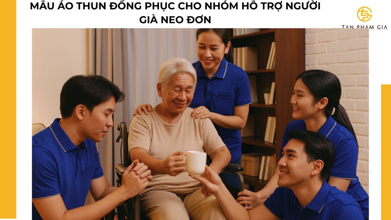 Mẫu áo thun đồng phục cho Nhóm hỗ trợ người già neo đơn