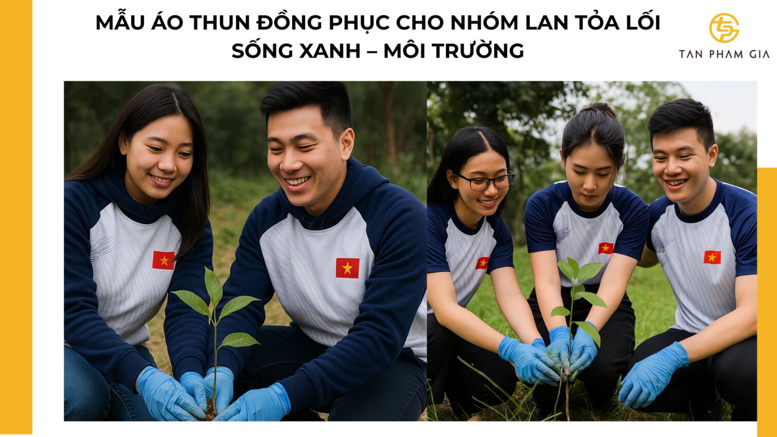 mẫu áo thun đồng phục cho Nhóm lan tỏa lối sống xanh – môi trường