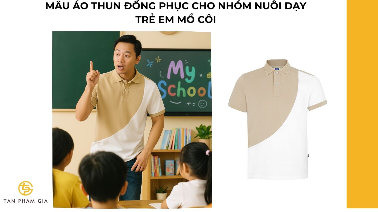 mẫu áo thun đồng phục cho Nhóm nuôi dạy trẻ em mồ côi